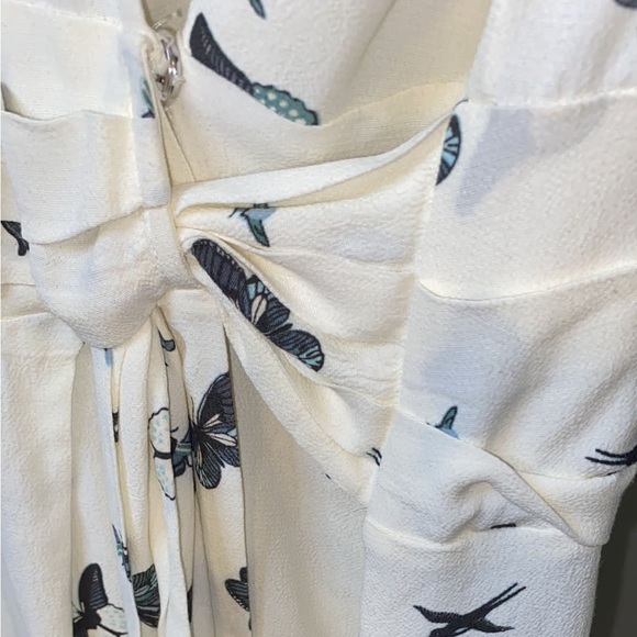 BA&SH
Butterfly-print Crewneck 3/4-sleeves Dress In White - Picture 6 of 12